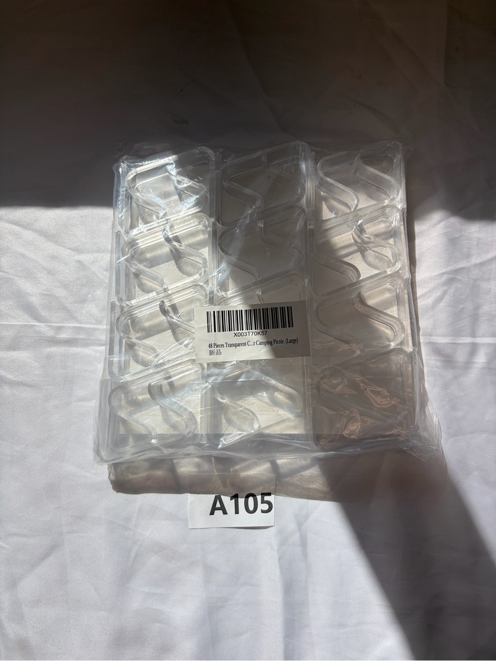 Clear Transparent picnic table cloth table clips- Pack of 8